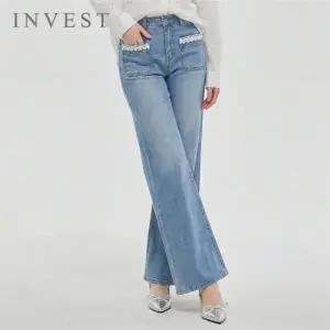 [인베스트][77까지]레이스 포켓 데님 팬츠_INI6S1PT7061