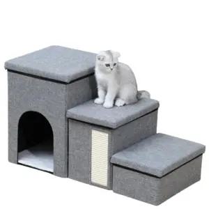 수납가능 계단식 반려동물용 스텝 Y239256 강아지집