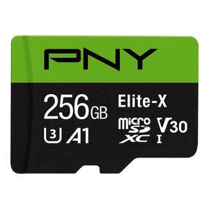 PNY 256GB -X 클래스 10 U3 V30 microSDXC 플래시 메모리 카드 - 100MB /s, 10, U3, V30, A1, 4K UHD, 풀 HD, UHS-I, SD