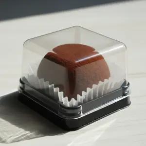 (겹침방지) 화과자 케이스 검정 1구 50개 / 두바이쫀득쿠키 두쫀쿠 포장