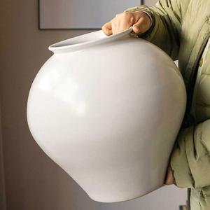 도자기 화병 백자 달항아리 소형 일광 PEOVIZ 재물복 장식소품 빈티지 매병