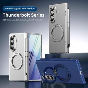 삼성 갤럭시 Z 폴드 5 6 케이스 (스타일러스 펜, 맥세이프 360 포함) °   회전 스탠드 힌지 화면 보호기