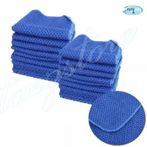 국산크리스탈행주 블루5P 색깔행주 거즈행주 핸드타올