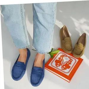 스웨이드 스티치 라인 페니 드라이빙 로퍼 단화Y