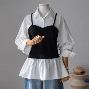 (안나앤플러스) 세른 뷔스티에 블라우스[셔츠EDL99] 빅사이즈