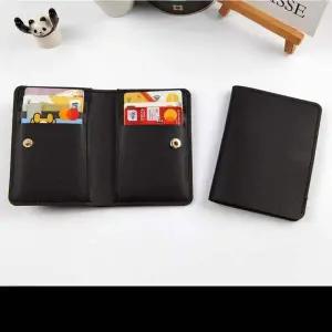 가죽 6칸 세로 지폐 명함 카드 수납 지갑 신용카드 블랙 1P