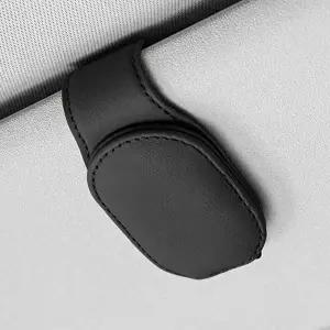 자동차 안경 홀더 바이저 거치대 보관 차량용 선글라스 클립 걸이 다용도 자석 카드 정리 가죽 소품