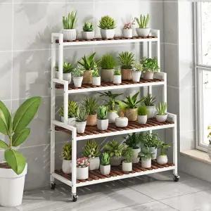 다육이 화분선반 4단 철제 화분대 베란다 진열대 인테리어 정리대 스탠드 꽂이 발코니