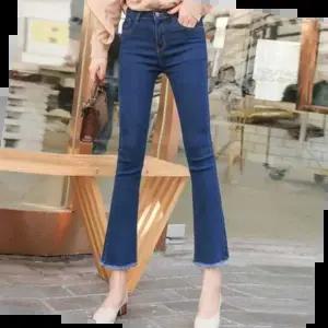 여성팬츠 진청 예쁜 데님 20대 캐주얼 팬츠 부츠컷 데