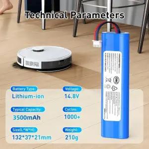 Ecovacs Deebot Ozmo 900 901 905 920 930 937 N8 Pro 리튬 이온 14.4V 로봇 진공 청소기 배터리용 3500mAh