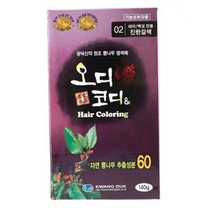 컬러링 3분 샴푸하듯 진한갈색 오디 헤어염색약