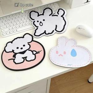 작은 토끼 개 마우스 패드 미끄럼 방지 게임용 데스크탑 PC 노트북 홈 장식용 안티 매트