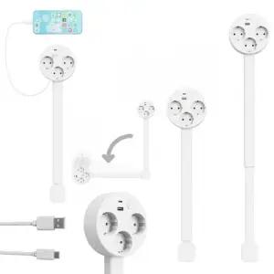 전기 콘센트 소파 옆 확장 벽 뒤 침대 책상용 플러그 탁자