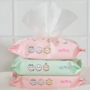 귀여운 캐릭터 휴대용 미니 물티슈 20매 20개/대용량/세트/가정용/물휴지/화장실/다용도/묶음