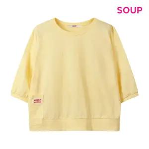 [롯데백화점]SOUP 레터링 패치 크롭 맨투맨 티셔츠 S62TS23