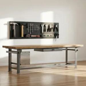 [스틸팩토리] 벽고정형 철제 타공판 페그보드 소품걸이 악세서리 정리대