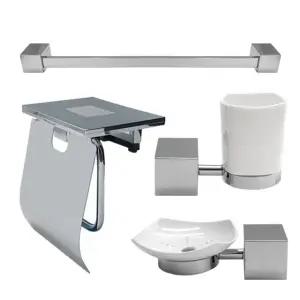 SW750 욕실 악세사리 4품세트 휴지걸이 수건걸이 휴지걸이 비누대.컵대