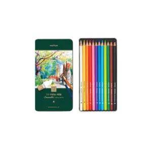 문화연필 지워지는 색연필 12색 틴케이스