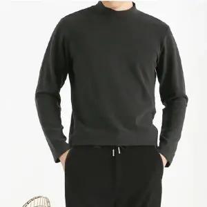 남성 기모 티셔츠 겨울 폴라티 터틀넥 남성 반목 티 셔츠 양면기 모반 양면