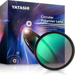 77mm CPL 필터 - 28층 멀티 코팅 눈부심 방지 반사 색상 부스트 알루미늄-마그네슘 프레임 + 렌즈 클리닝