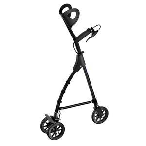 시니어용 웨이 롤레이터 워커 지원, 핸드 브레이크가 장착된 경량 접이식 롤레이터, 알루미늄 프레임 및 6인치 휠, 안정성 균형을 위한 컴팩트 디자인, 노인용 한 손 보행 보조기