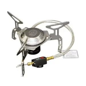 캠핑용 가스 버너 휴대용 호스형 아웃도어 야외용 가스 버너 백패킹 접이식 스토브 화로대 화로