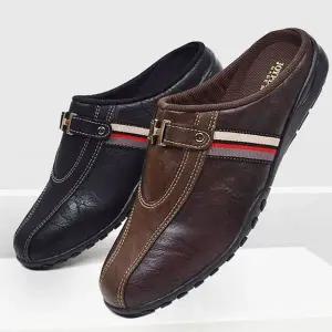 남성 뮬 고급 블로퍼 데일리 슬리퍼 사무실 여름 편한 드라이빙 미끄럼 정장 신발 방지