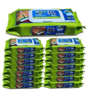 모두사 물걸레 부직포 청소포 38X20cm 30매 대형 / 물티슈 손걸레 청소용 일회용 15개입