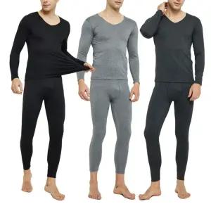남성 겨울 스티치 기모안감 슬림핏 내복 상하의세트 WoH6+8QzF
