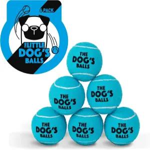 작은 개의 공 개 테니스 - 6팩(파란색) 두꺼운 고무 벽 연마되지 않은 펠트 부유물 압력이 가해지지 않음