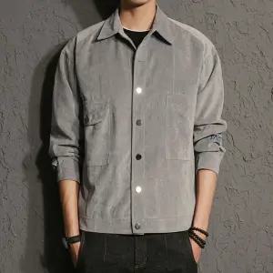 가을아우터 남성 3컬러 가을무드 간절기 스웨이드숏자켓 셔츠자켓