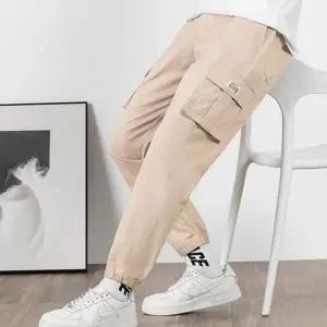 남성 카고 팬츠 데일리 캐주얼 고무줄 남성 조거 팬츠 워크 바지 트레이닝 작업복