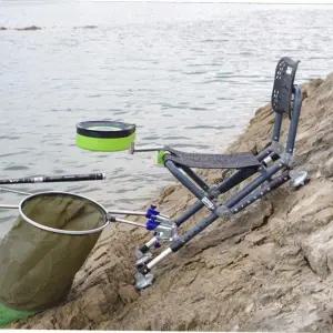 야외 낚시 의자 휴대용 아웃도어 등받이 접이식 낚시 의자 조절 갯바위 경량 수동 좌대 용품 합금 간편