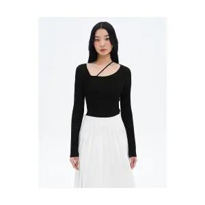 에잇세컨즈 8SECONDS 네크 포인트 긴소매 풀오버 블랙 1641861