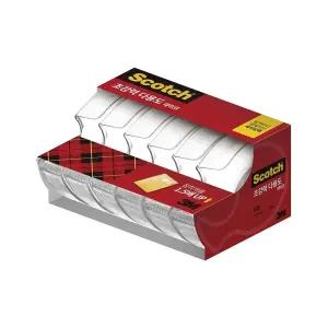 (18mmx25M) 3M 스카치 초강력테이프 세이빙팩 6개/강력/사무/접착테프/절단/디스펜서/테이프/컷팅/커팅
