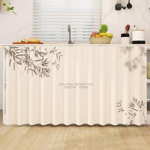 주방커튼 레일 붙이는 미니 식탁 카페 찍찍이선반가리개 반커튼 가림커튼 가림천