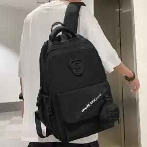 생활방수 입체로고 파우치 백팩 학생 여행 캐리어결합 패션백팩 여성용백팩 데일리백팩