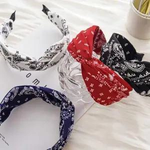 여자 536HXM75 여름 머리 띠 페이즐리 꼬임 와이드 헤어 밴드