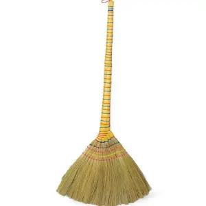 천연 갈대 빗자루 전원주택 수제 마당 긴자루 빗자루 청소용 도구