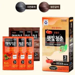 염색 감좋은 햇빛청춘 염색약 염모제 자연흑색 밝은갈색