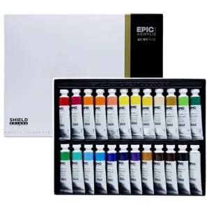 쉴드 에픽 아크릴물감전문가용 20ml 24색 -49481/아크릴/물감/세트/그림물감/아크릴화/공예용/채색물감