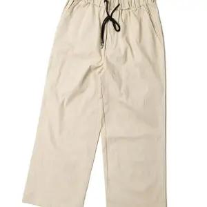 (올핀)허리밴딩 린넨 8부 와이드 팬츠 여름 빅사이즈