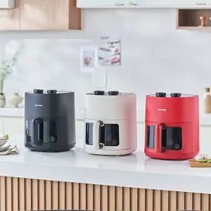 (베스트하임)더건강한 에어프라이어 4.5L 투명도어 저소음에프 튀김기 전기 가정용 후라이