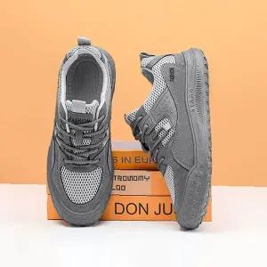 메쉬 배색 운동화 남자 데일리 스니커즈 캐주얼 신발 통기성 쿠션 그레이 블랙