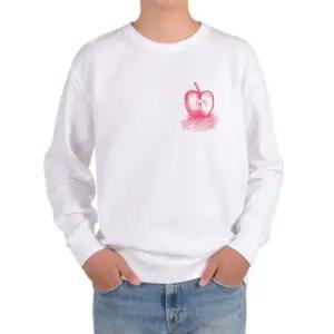 맨투맨 사과 스케치 붉은색 스케치 APPLE 사과반쪽 YOu6+6iQX