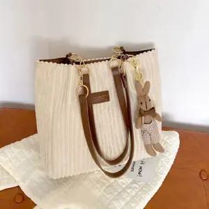 여자 3컬러 소프트 고급스러운 코듀로이 토끼 숄더백 출근숄더백 20대가방 코듀로이가방