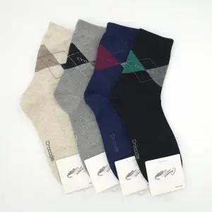 크로커다일 남성 아가일 중목양말 5켤레묶음 ELY-9005