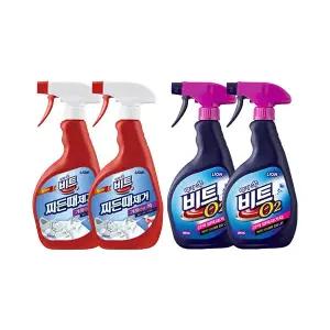 비트 찌든때제거 500ml, 2개 + O2강력 얼룩제거제 500ml, 2개