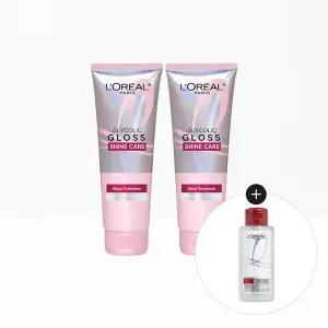 [로레알파리] 글라이콜릭 글로스 컨디셔닝 헤어팩 200ml 1+1+미니샴푸100ml(랜덤)
