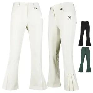 여성 심플 롱레그룩 밑단 주름 골프 부츠컷바지 88 머리올리기 봄신상